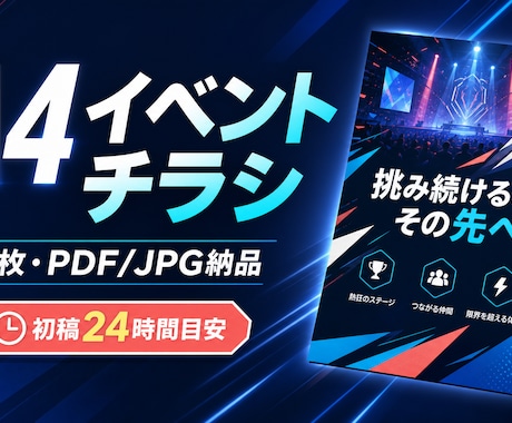 A4イベントチラシを1枚作成します イメージ1