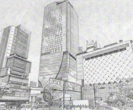 ご依頼の写真や風景をスケッチします 地元の風景や上空の写真をスケッチします。 イメージ1