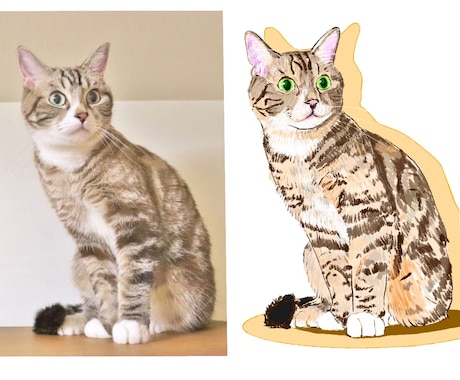 ペットの似顔絵イラストやアイコンお描きいたします お写真を元にご家族さまのデジタルイラストをお描きいたします！ イメージ2