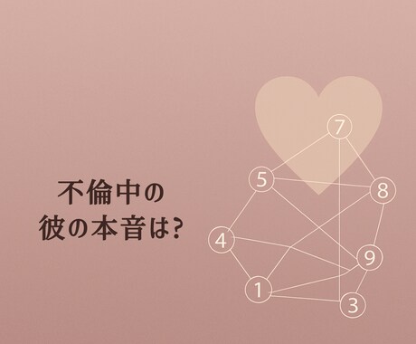 数秘術で既婚男性の本音を読み解きます 曖昧な彼の本音を数秘術で読み解きます イメージ1