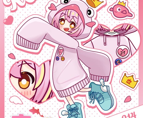 Vtuberのプロフィール画像を作成します 目の引くプロフィール画像でSNS運用に差をつけよう！ イメージ2