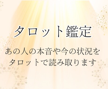 お試し鑑定｜相手の本音、今の状況を読み解き整えます 本音・状況を知り、気持ちの整理ができるようになるタロット鑑定 イメージ2