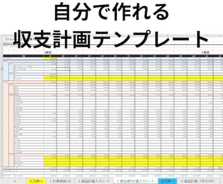 自分で作れる！収支計画書テンプレートあります 【特典付き】実際に融資を獲得した記入例データもお送りします！ イメージ1