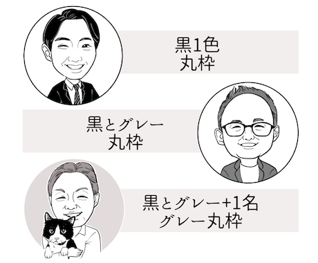 仕事に使える似顔絵アイコンを作成します 目元にっこり、笑顔で印象に残る似顔絵！ イメージ2