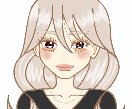 オリジナルイラストを提供します 可愛い女の子のアイコンにしよう イメージ1