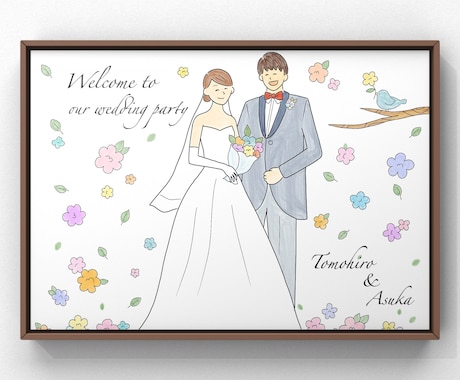 幸せ感たっぷりのかわいいウェルカムボード作成します ウェルカムボード、結婚式アイテム、プレゼントにも イメージ2