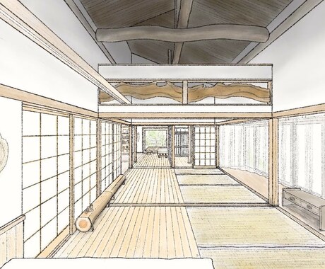 柔らかい雰囲気の手書きパースを描きます プレゼンで使える！優しい雰囲気のデジタル手書きパースです。 イメージ2