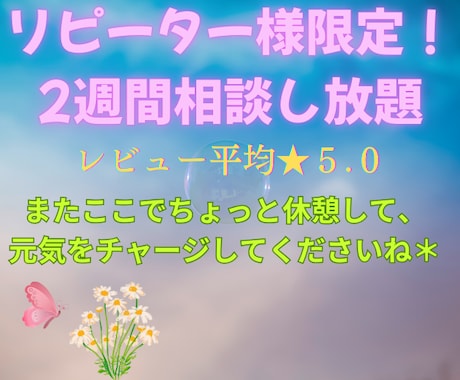 リピーター様限定！いつまでもあなたに寄り添います おかえりなさい＊私はいつも頑張っているあなたの味方です＾＾ イメージ1