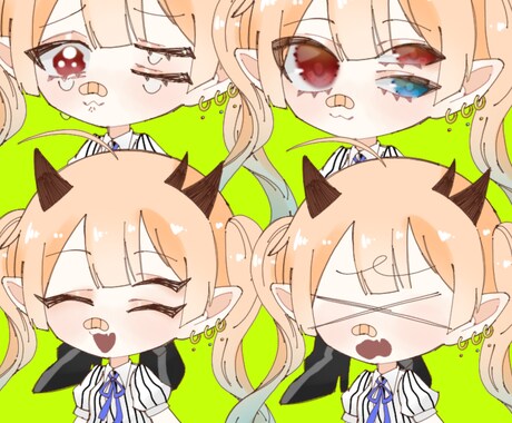 可愛い立ち絵、表情差分描きます イメージ1