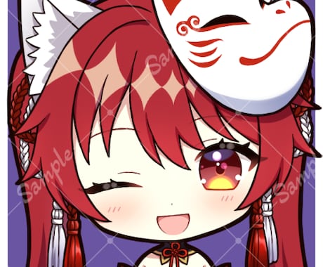 オリジナルの可愛い女の子などのアイコンお描きします SNS等のあなただけのちびキャラのアイコンが欲しい方に! イメージ1