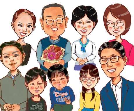 可愛いくて、程よく、似ている似顔絵を描きます あなたの魅力を最大限に表現します。 イメージ2