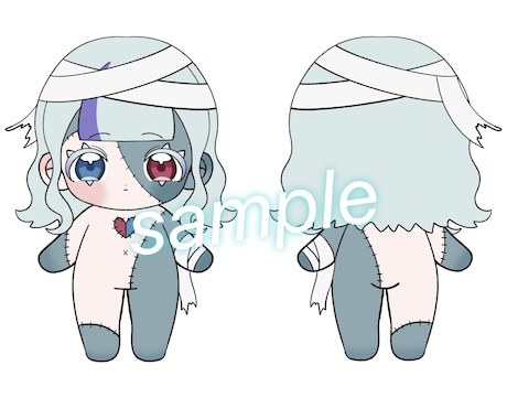 推しぬいのデザイン画を制作します 正面&背面付きでより分かりやすく！ イメージ2