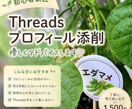 Threadsプロフィールを優しく添削します SNS発信の「分からない」を一緒に解決します イメージ1
