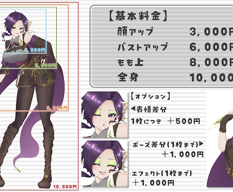 Vtuber・TRPG向け！キャライラスト描きます 表情差分対応◎キャラの魅力を最大限に引き出します！ イメージ2