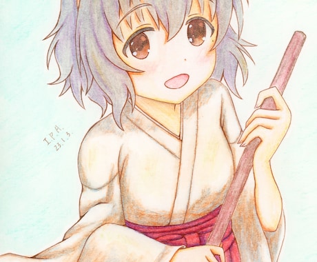 最短3日で色鮮やかな水彩色鉛筆イラスト描きます 優しい色使いの