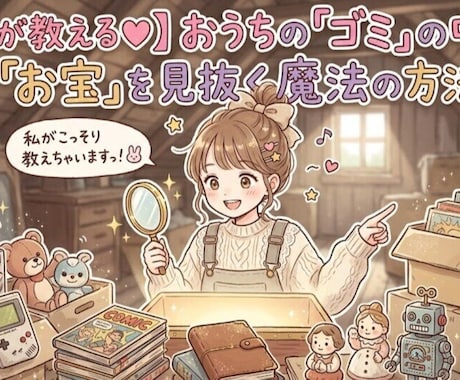 家の「ゴミ」の中に眠る「お宝」を見抜き方教えます 【プロが教える秘密♡】魔法の方法 イメージ1