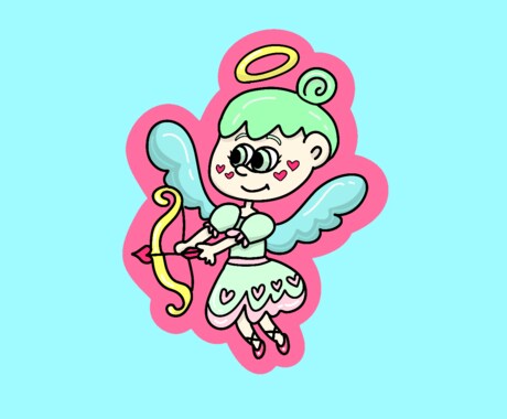 チラシやポップ★カラフルなお顔書きます 世界に一つだけ！可愛い！ポップ！な似顔絵かきます♬.*ﾟ イメージ2