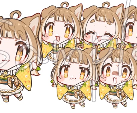 1,5頭身ミニキャラお作りします ちょっとしたことに使える、楽しめる！そんな一点ものはいかが？ イメージ1