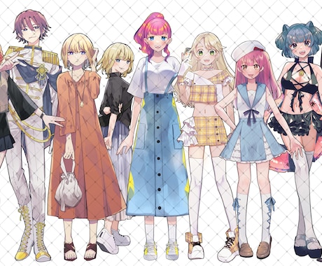 IRIAM用立ち絵イラスト描きます IRIAMで綺麗に動く一枚絵を作成します！ イメージ1