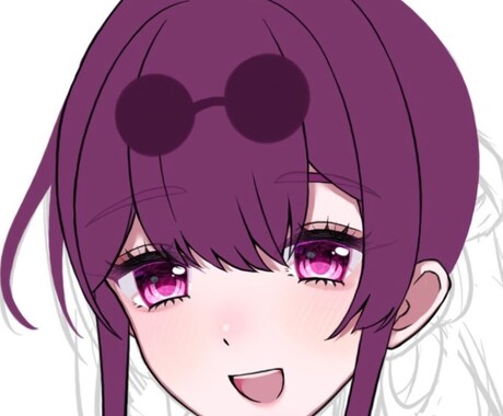 かわいい女の子のアイコンを描きます 丸いまつ毛、目尻の長いまつ毛がかわいいです！ イメージ2