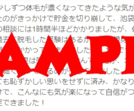 SEO【サプリメント体験談】体験談の記事提供します 【30代女性都内在住の方の体験談記事　2人分】 イメージ2