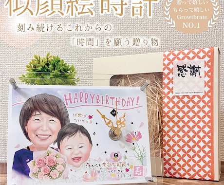 似顔絵時計「オリジナルサイズ」を制作します 「世界で一つ」他とは違う「心から喜ばれるもの」を贈りたい方へ イメージ2