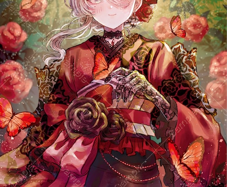 アナログ風で、きらきら艶感のあるイラストを描きます ご要望に合わせて作成します 1枚絵やアイコン・動画サムネに◎ イメージ2