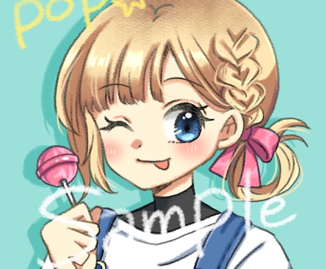 SNSで使える可愛いアイコンを作成します 女の子、男の子、ちびキャラまで、柔軟に対応します！ イメージ2