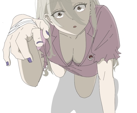 アニメぽっい描き方でキャラクターを描きます イメージ1