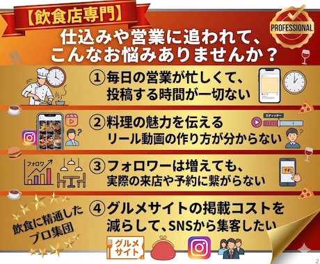 インスタ運用のプロがお店のファンと来店を増やします 【飲食店専門】お店の魅力を戦略的に発信、集客・予約に繋げます イメージ2