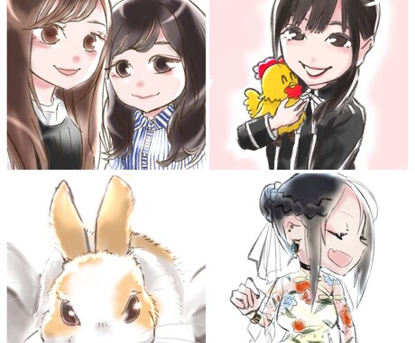 かわいいデフォルメキャラ描きます 当日納品可能！似顔絵やSNSのアイコン画像にいかがですか？ イメージ2