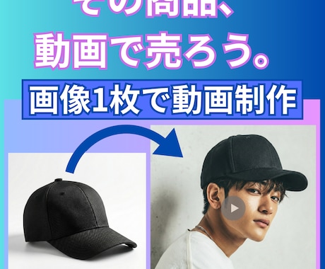 画像1枚で｜商品PR・集客用のSNS動画つくります EC商品・ネットショップ・サロンなどのSNS動画を制作します イメージ1