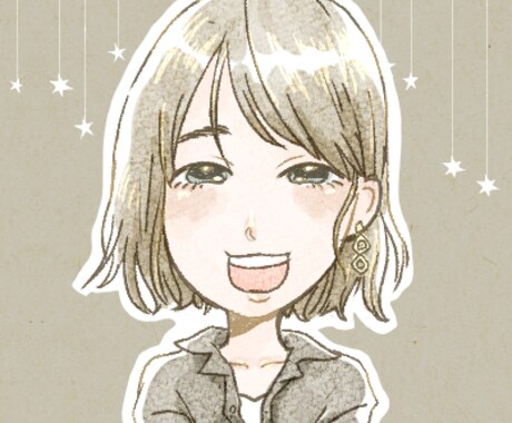 ふんわり水彩調のSNS用アイコン描きます イメージ1
