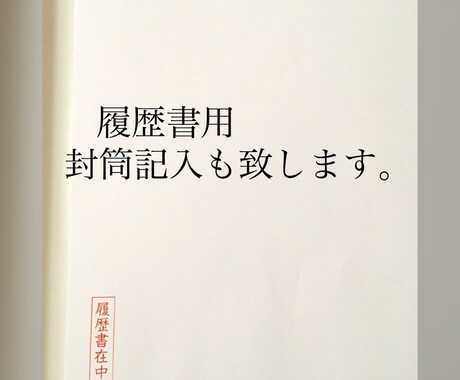 履歴書代筆致します 履歴書専用封筒記入込み！写真貼り付けシール付属！ イメージ2