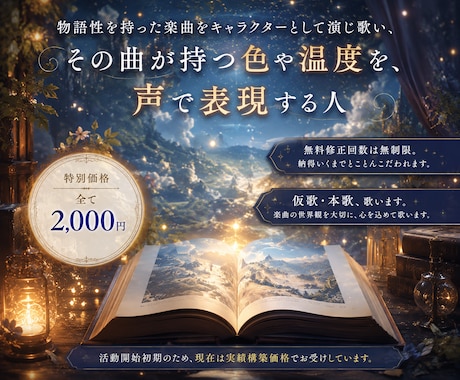 物語性を持った楽曲をキャラクターとして演じ歌います イメージ1