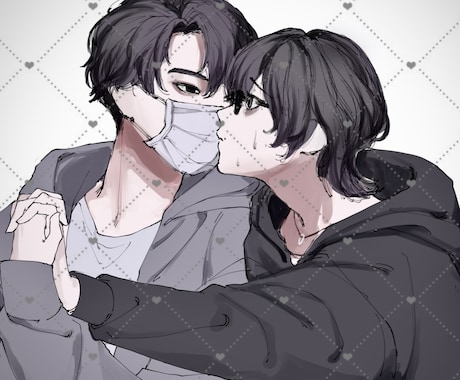 ご希望にそったカップルイラストを描きます あなたのためのイラストを描きます イメージ2