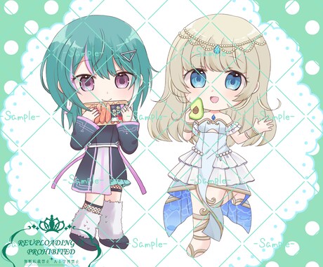 ゆる作画 ミニキャラ SDキャラ 描きます 簡易作画 可愛いミニキャラ作成します！ イメージ2