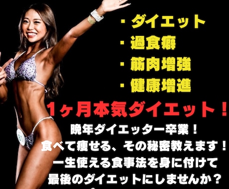 晩年ダイエッター卒業！頑張るあなたをサポートします リバウンド癖から卒業するストレスフリーな食事法を伝授！ イメージ1