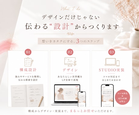 魅力と強みを整理し、伝わる導線をつくりますます 実績多数｜構成から実装・公開後も丁寧にサポート◎ イメージ2