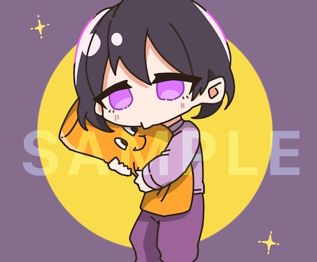 一枚絵、立ち絵描きます 表情が豊かで、色味がはっきりしてます。 イメージ2