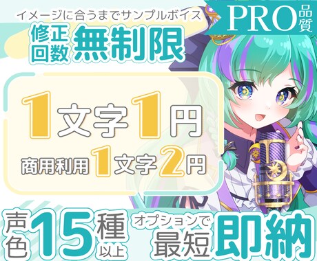 演技派宅録声優がキャラクターボイス・CV収録します プロ品質・声色15種以上！元気な少女・落ち着いたお姉さん他 イメージ1