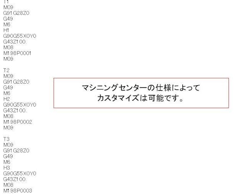 NC加工用のメインプログラムを自動作成します Excel  VBAで作業の効率UP、正確性UPしませんか？ イメージ2