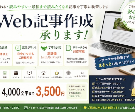 Web記事・レビュー記事を丁寧に執筆します ブログ・レビューなど幅広い記事に対応 イメージ1