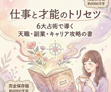約8000字!仕事特化の天職・才能・副業鑑定します 今の仕事合ってる？適職・転職・副業の好機を6大占術で鑑定！ イメージ1