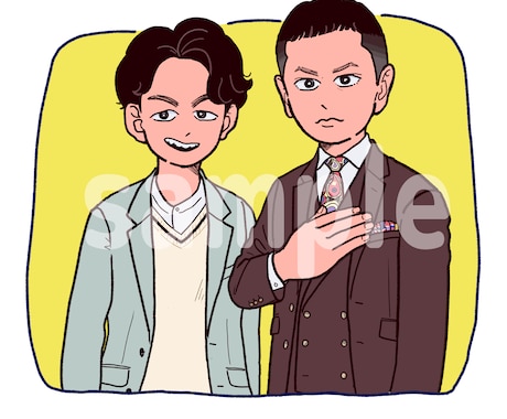 ポップな人物イラストをお描きします 企業・法人・個人事業主様向け！唯一無二で目を惹く！ イメージ2