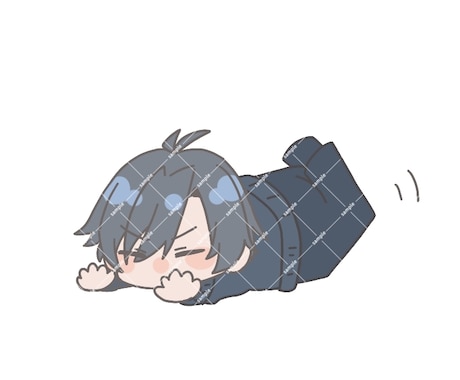 SNS・配信に◎デフォルメイラストかきます ゆるくて可愛いデフォルメイラストを2枚お描きします！ イメージ2