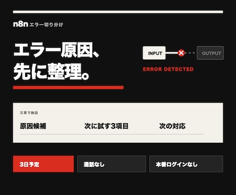 n8nエラーの原因と直し方を整理します 止まる・重複・結果違いの確認順を文章で案内 イメージ1