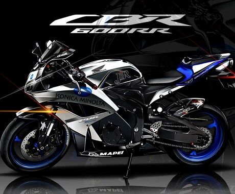 車・バイクのイラスト描きます バイク好きな方のプレゼントなどに！ イメージ2
