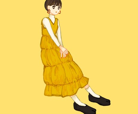 可愛い全身ファッションイラスト描きます 商用利用ok！広告、ブログ、投稿などの挿絵にどうぞ！ イメージ1