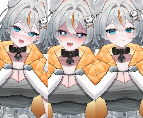 自然でふわふわのlive2dます 自然でふわふわのlive2d rigging イメージ2